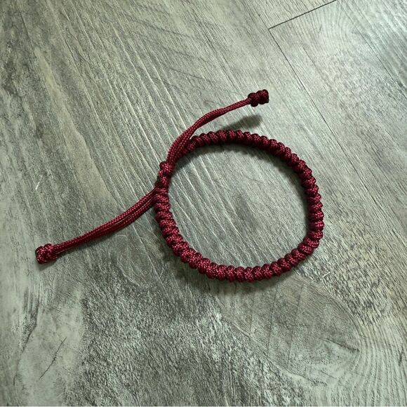 Anklet NEW Wine Maroon Snake 95 Paracord Adjustable USA Handmade - Picture 4 of 5